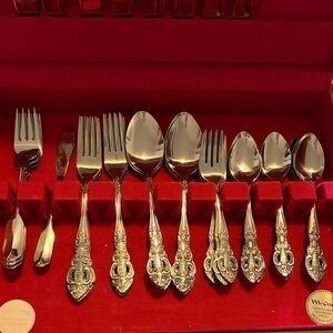 Springtime Stainless Steel Elegant Silver Cutlery Set